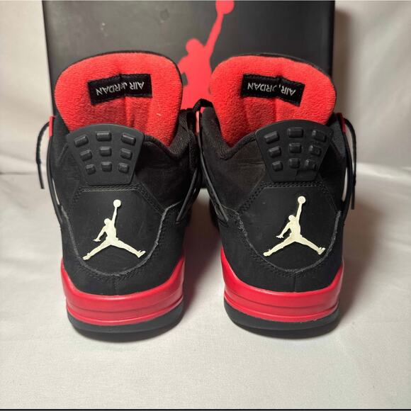Size 8.5 - Nike Air Jordan 4 Retro Red Thunder Men's Shoes - Picture 5 of 11
